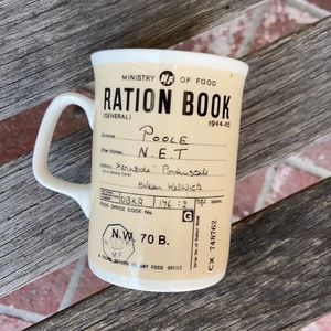 British ration book mug